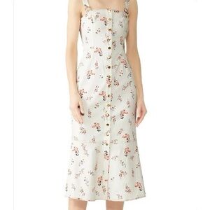 NWT Finders Keepers Cream Floral Midi Dress size S/4